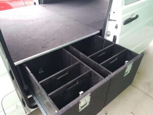Double side drawers for vans