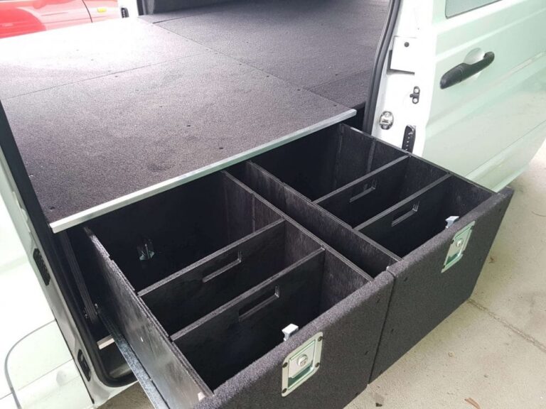 Double side drawers for vans