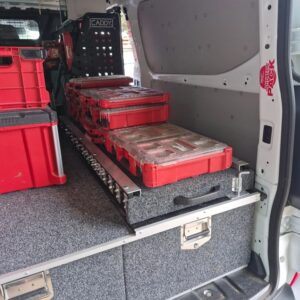 tool slide packed neatly away